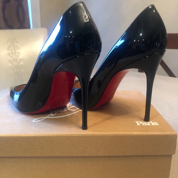 Christian Louboutin Black Patent Heel pump - Picture 3 of 7